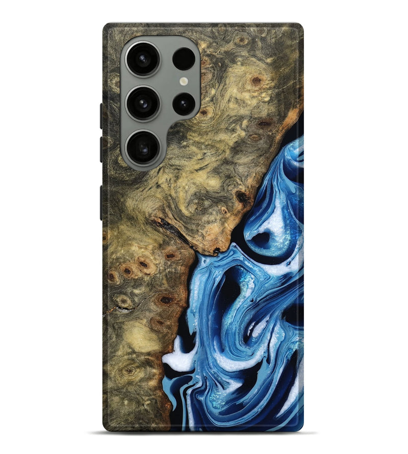 Galaxy S23 Ultra Wood Live Edge Phone Case - Syreeta (Blue, 799256)