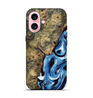 iPhone 17 Wood Live Edge Phone Case - Syreeta (Blue, 799256)