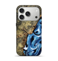 iPhone 17 Pro Wood Live Edge Phone Case - Syreeta (Blue, 799256)
