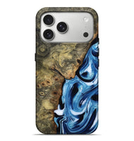 iPhone 17 Pro Max Wood Live Edge Phone Case - Syreeta (Blue, 799256)