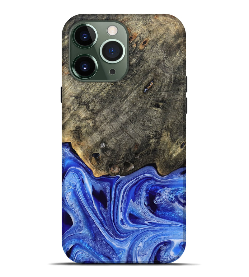 iPhone 13 Pro Max Wood Live Edge Phone Case - Keshia (Blue, 799258)