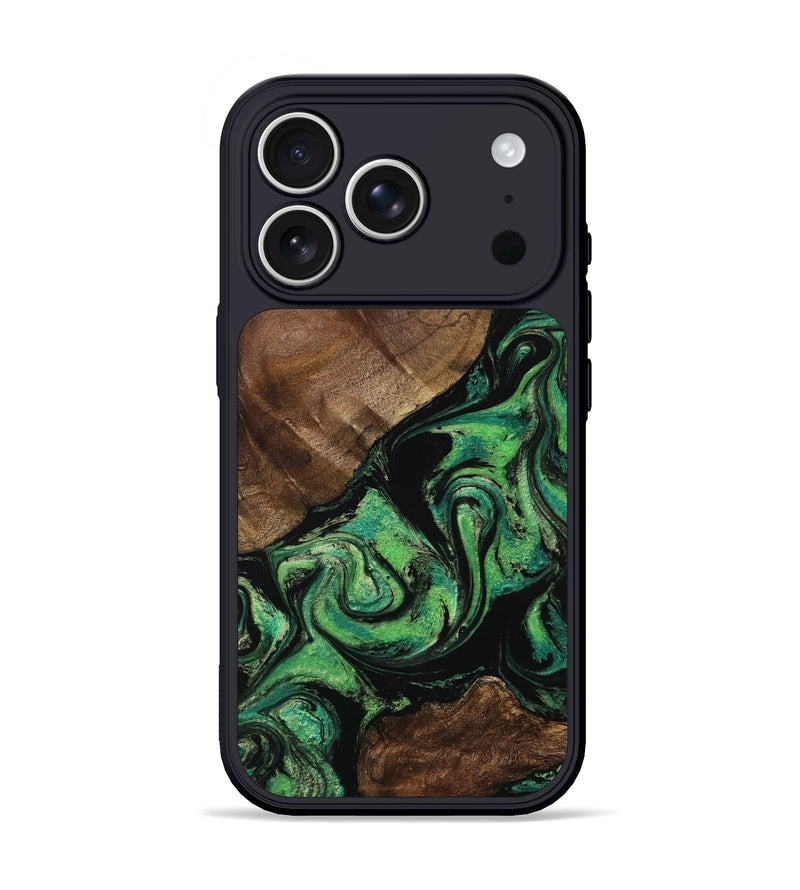 iPhone 17 Pro Wood Phone Case - Dian (Green, 799260)