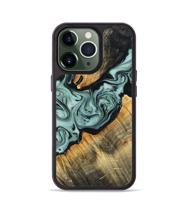 iPhone 13 Pro Wood Phone Case - Jakob (Green, 799262)