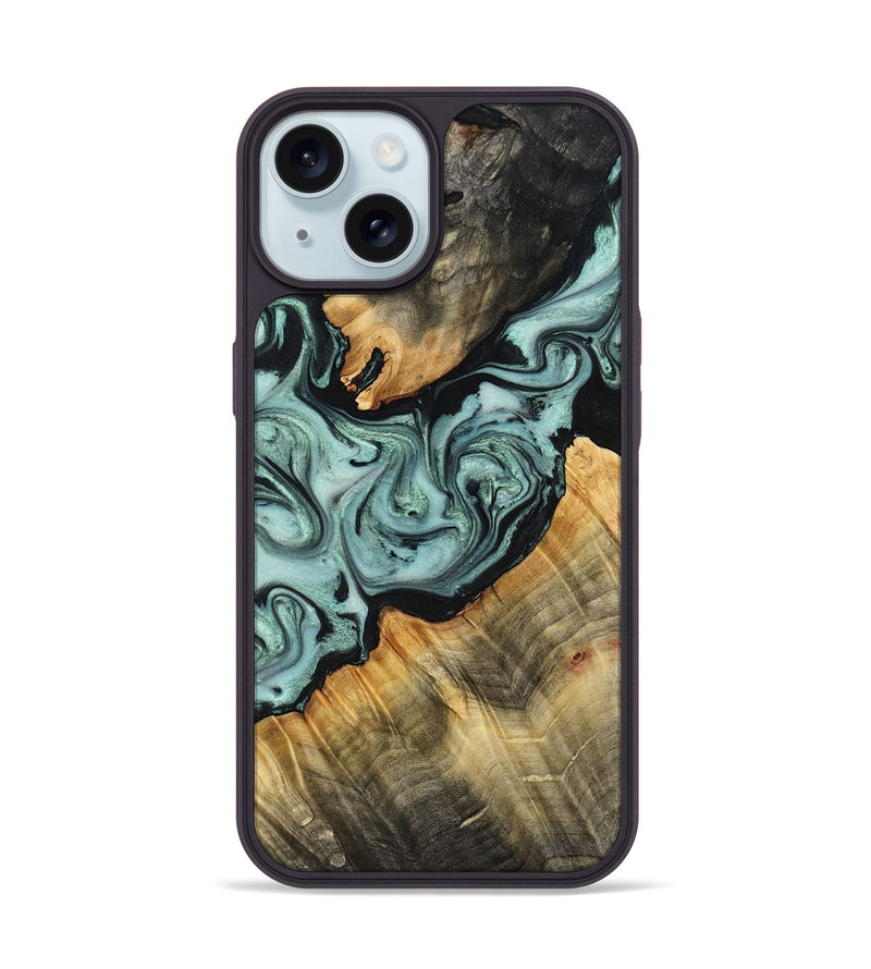 iPhone 15 Wood Phone Case - Jakob (Green, 799262)