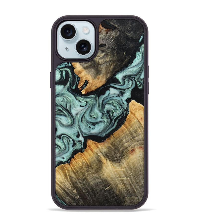 iPhone 15 Plus Wood Phone Case - Jakob (Green, 799262)