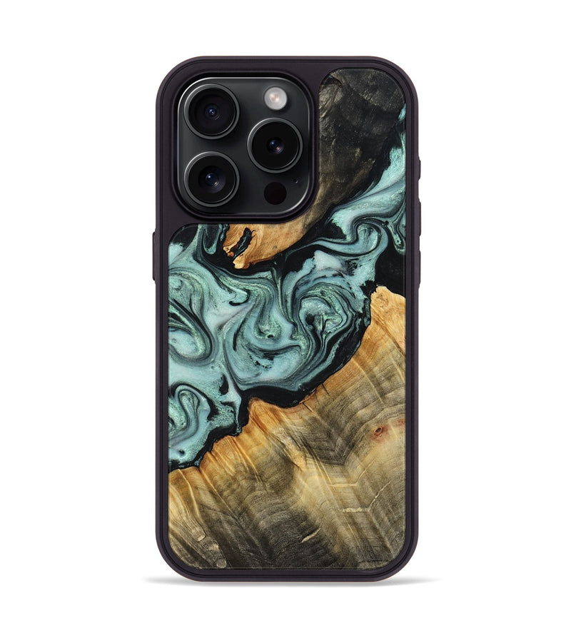 iPhone 15 Pro Wood Phone Case - Jakob (Green, 799262)