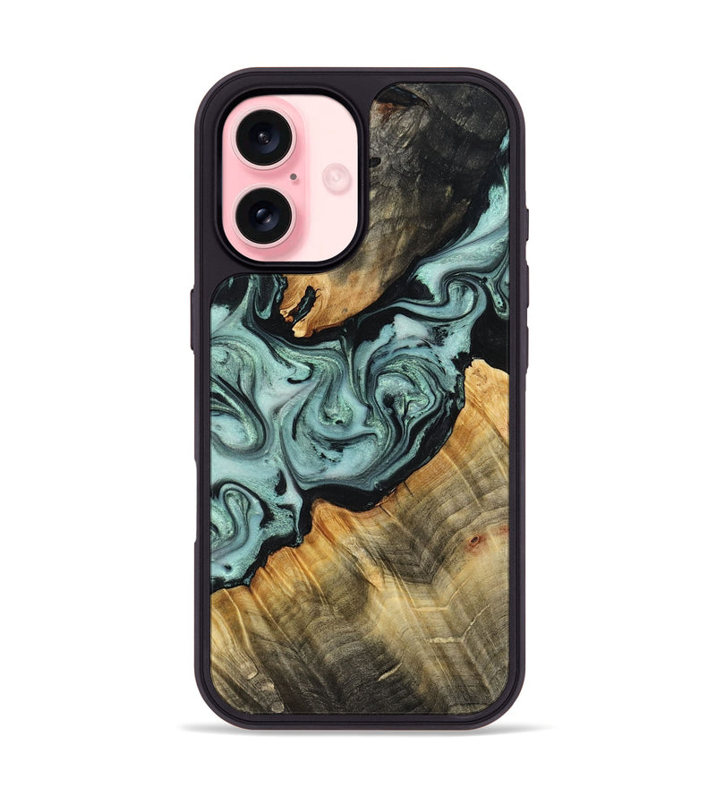 iPhone 16 Wood Phone Case - Jakob (Green, 799262)