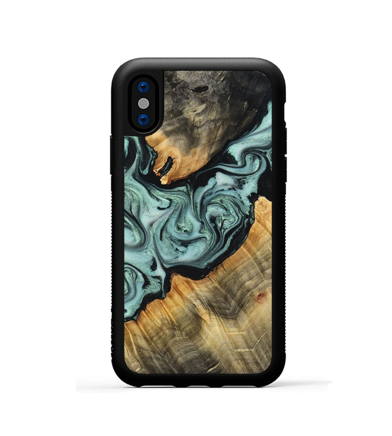iPhone Xs Wood Phone Case - Jakob (Green, 799262)