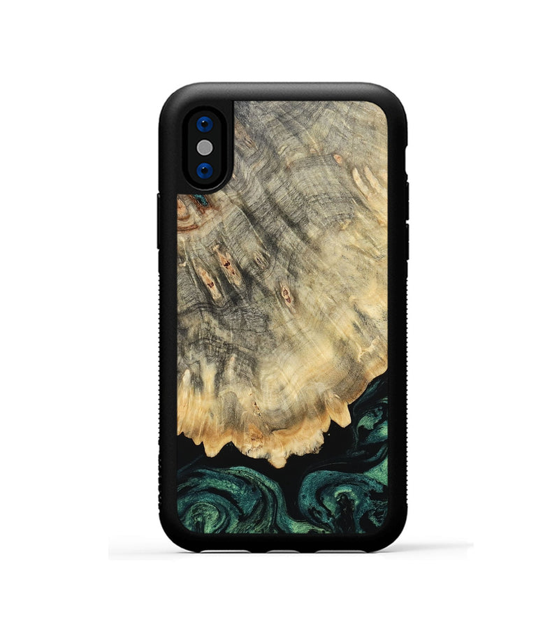 iPhone Xs Wood Phone Case - Jackson (Green, 799266)