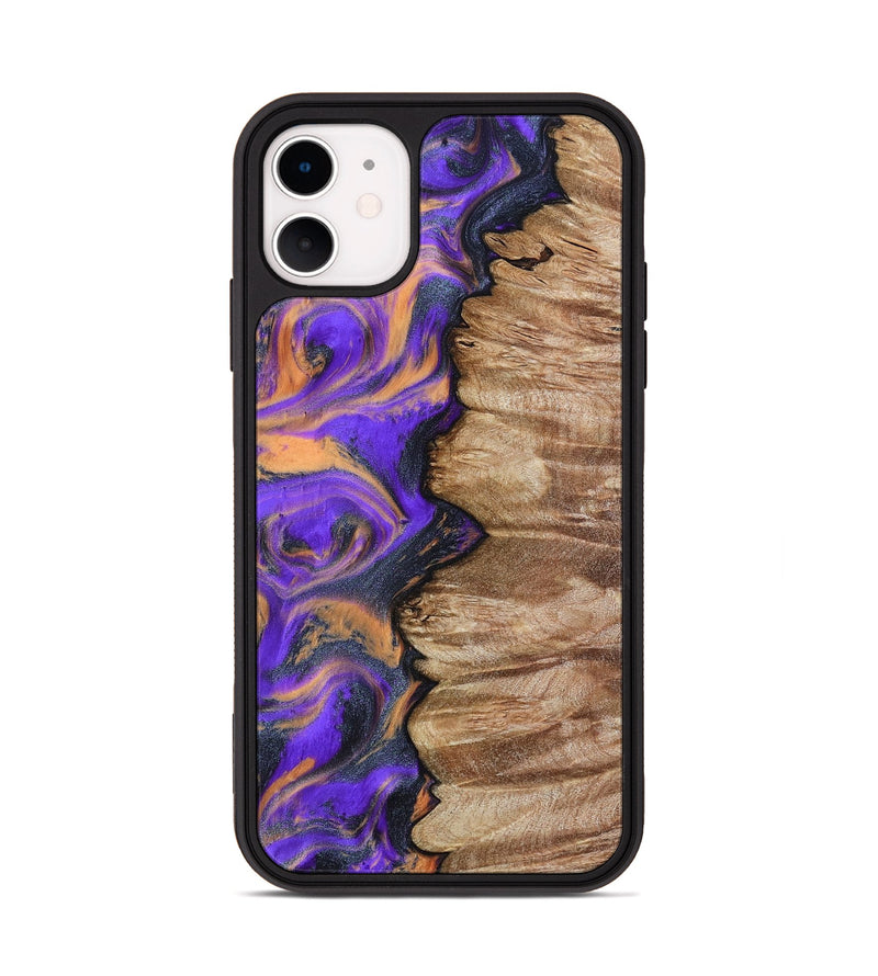 iPhone 11 Wood Phone Case - Mindy (Purple, 799267)