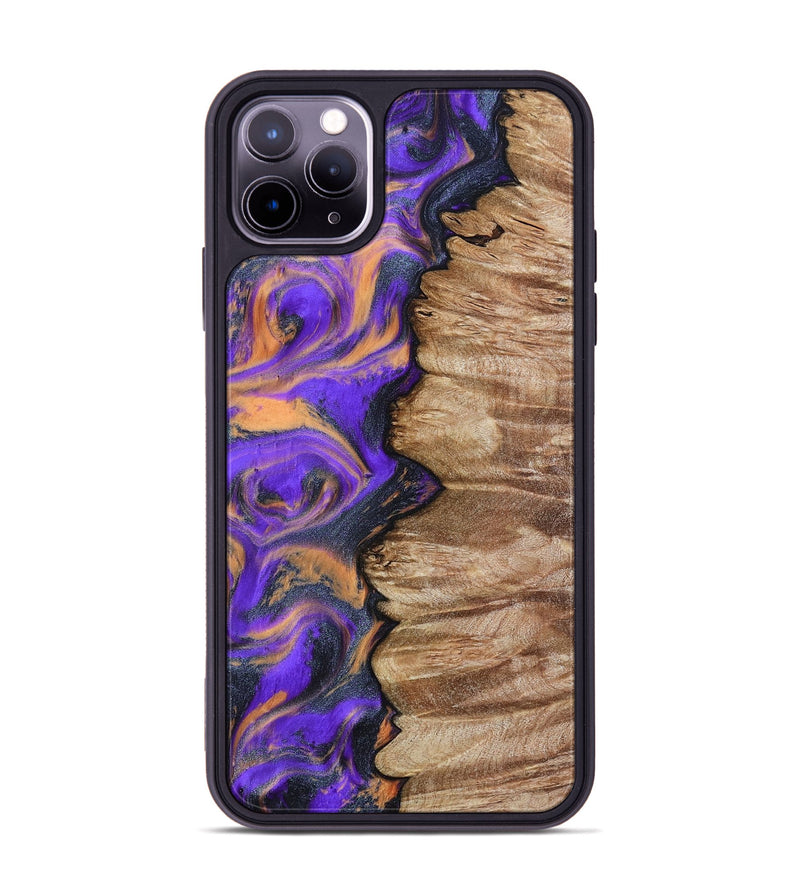 iPhone 11 Pro Max Wood Phone Case - Mindy (Purple, 799267)
