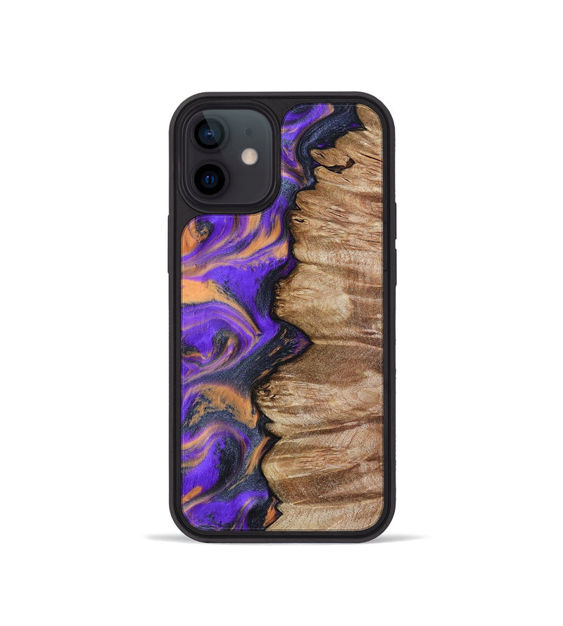 iPhone 12 mini Wood Phone Case - Mindy (Purple, 799267)