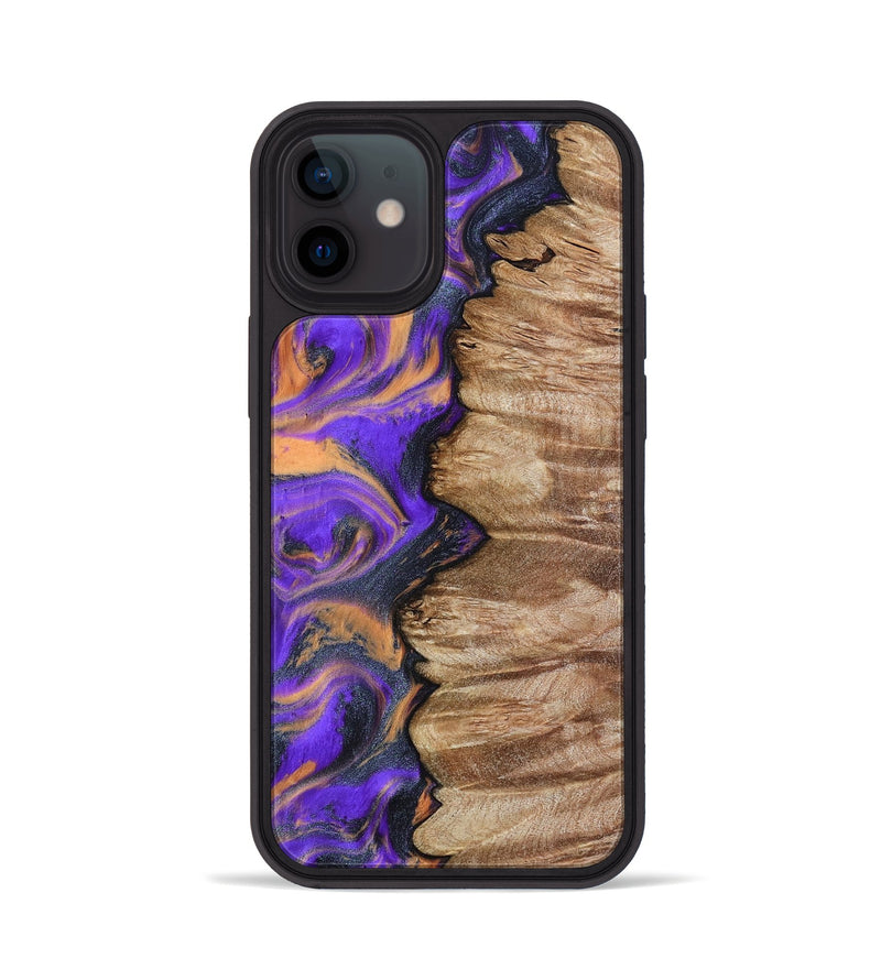 iPhone 12 Wood Phone Case - Mindy (Purple, 799267)