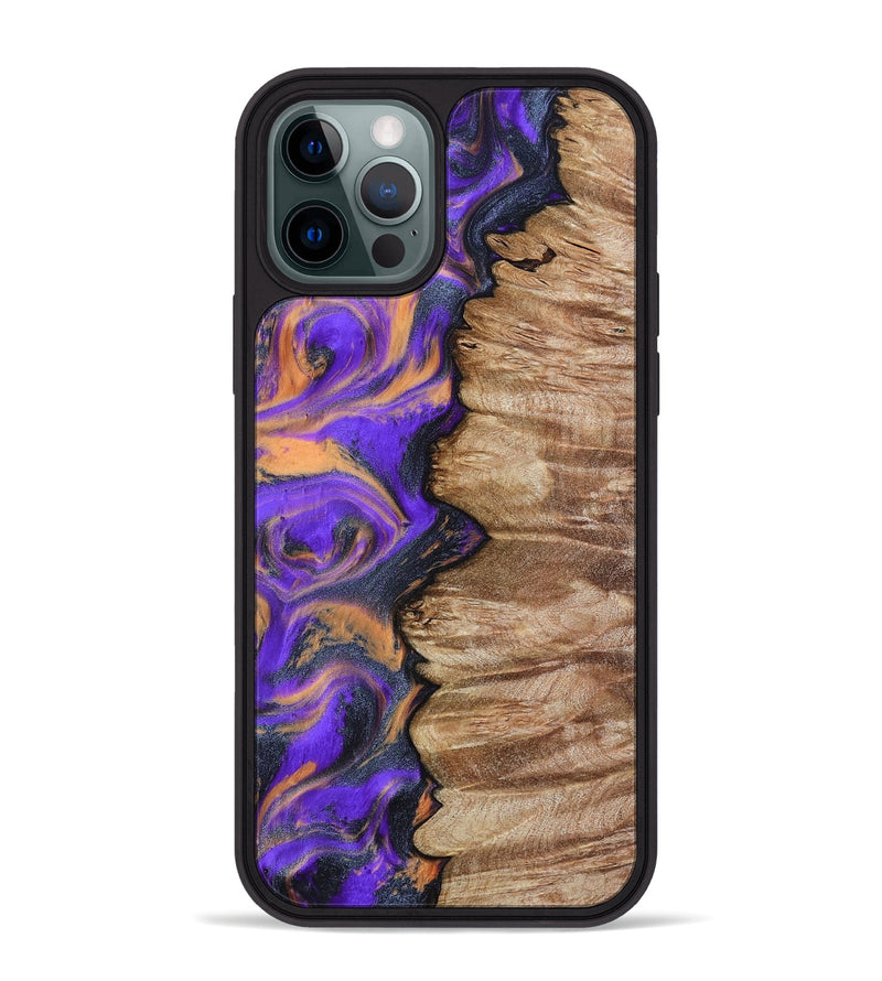 iPhone 12 Pro Max Wood Phone Case - Mindy (Purple, 799267)