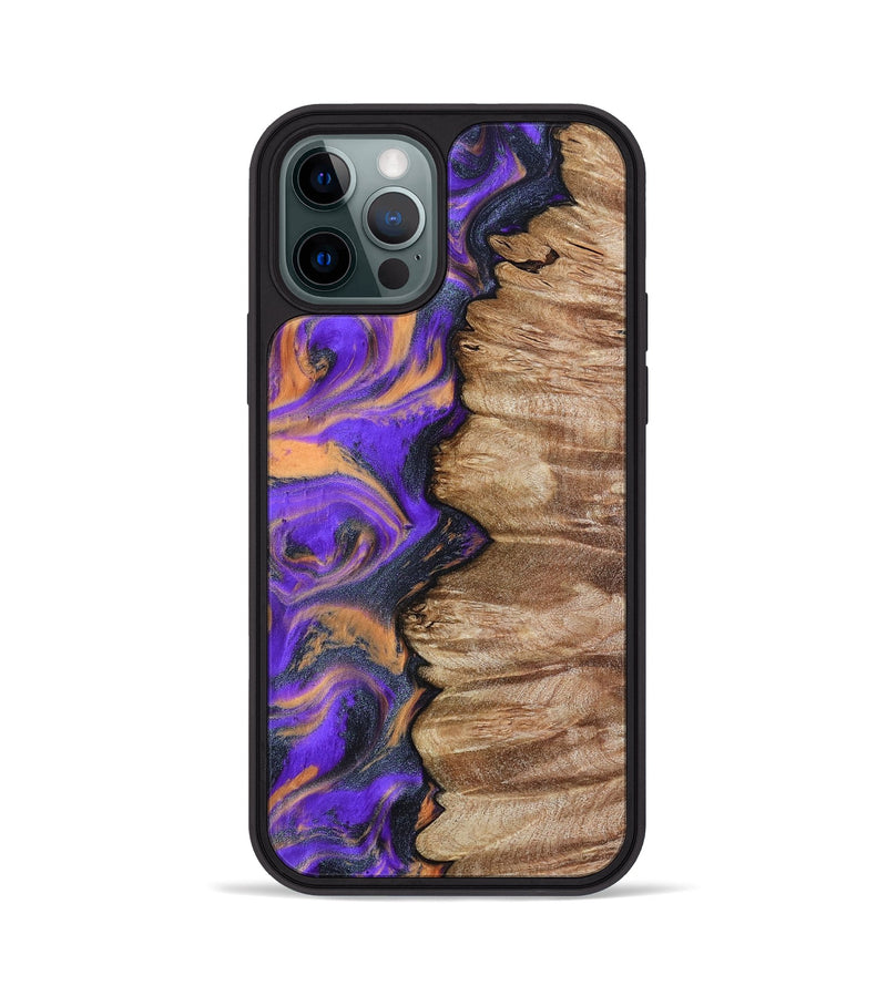 iPhone 12 Pro Wood Phone Case - Mindy (Purple, 799267)