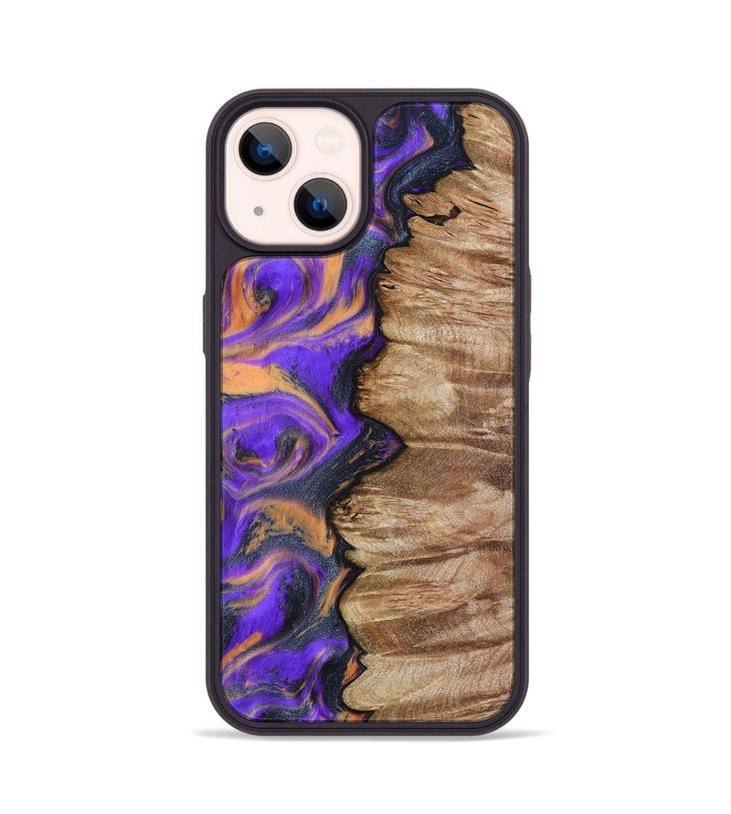 iPhone 14 Wood Phone Case - Mindy (Purple, 799267)