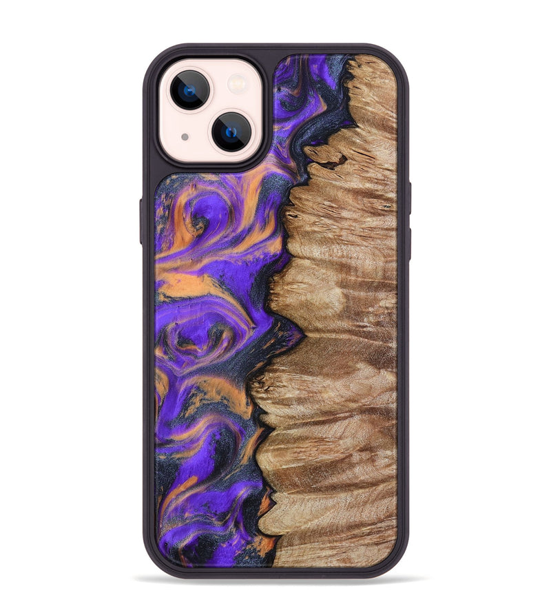 iPhone 14 Plus Wood Phone Case - Mindy (Purple, 799267)