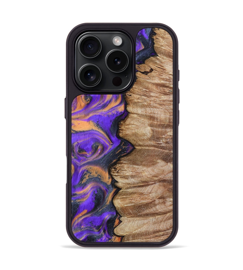 iPhone 16 Pro Wood Phone Case - Mindy (Purple, 799267)