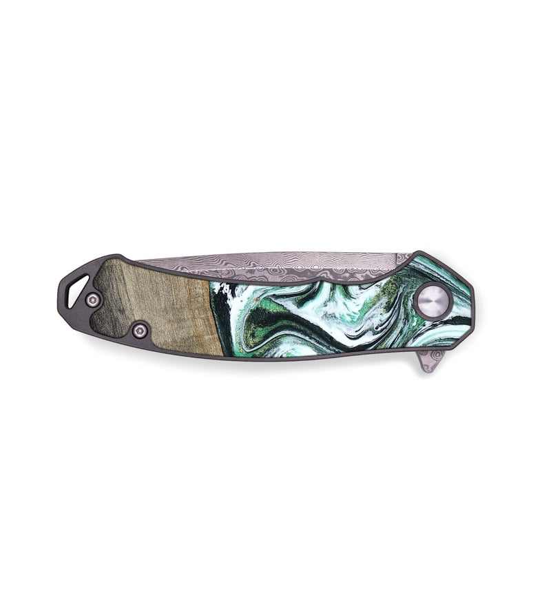 EDC Wood Pocket Knife - Robyn (Green, 799276)
