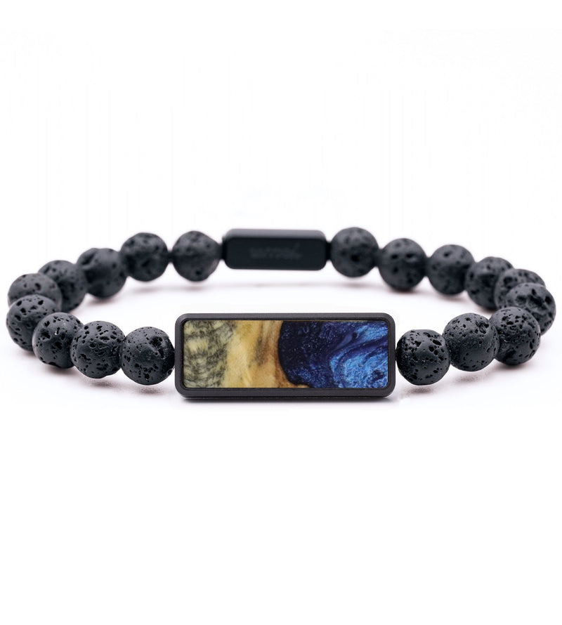 Lava Bead Wood Bracelet - Lawson (Blue, 799307)