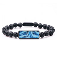 Lava Bead ResinArt Bracelet - Amari (Blue, 799309)