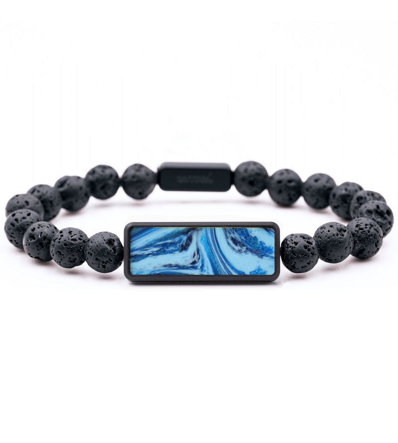 Lava Bead ResinArt Bracelet - Amari (Blue, 799309)