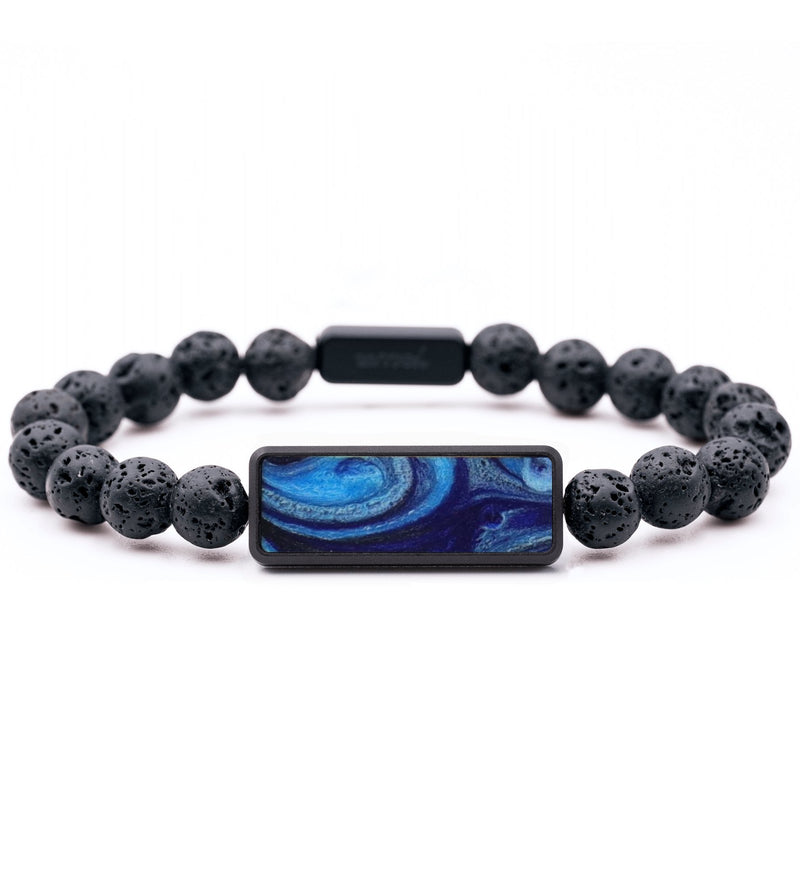 Lava Bead ResinArt Bracelet - Tony (Blue, 799310)