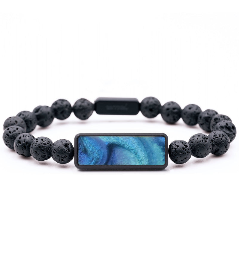 Lava Bead ResinArt Bracelet - Gabriella (Blue, 799313)