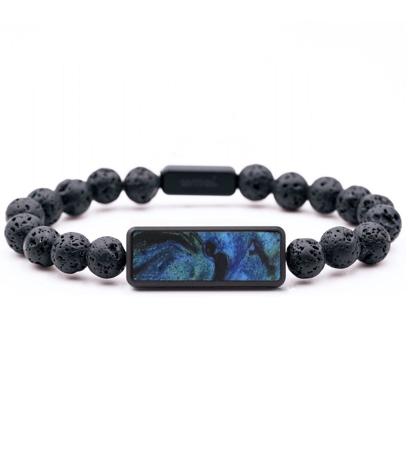 Lava Bead ResinArt Bracelet - Hallie (Blue, 799314)