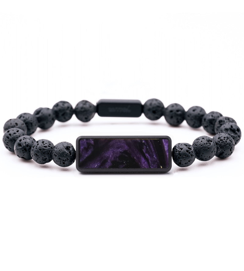 Lava Bead ResinArt Bracelet - Benjamin (Purple, 799347)