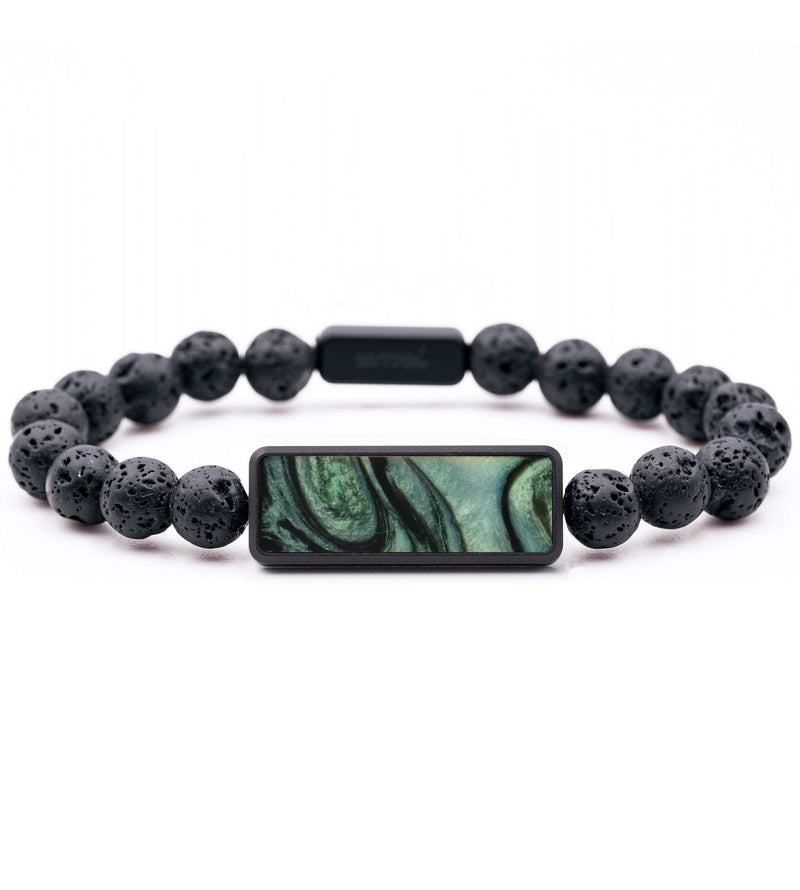 Lava Bead ResinArt Bracelet - Kyleigh (Green, 799357)