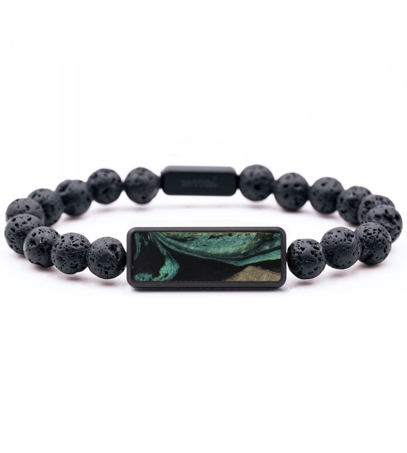 Lava Bead Wood Bracelet - Palmer (Green, 799358)