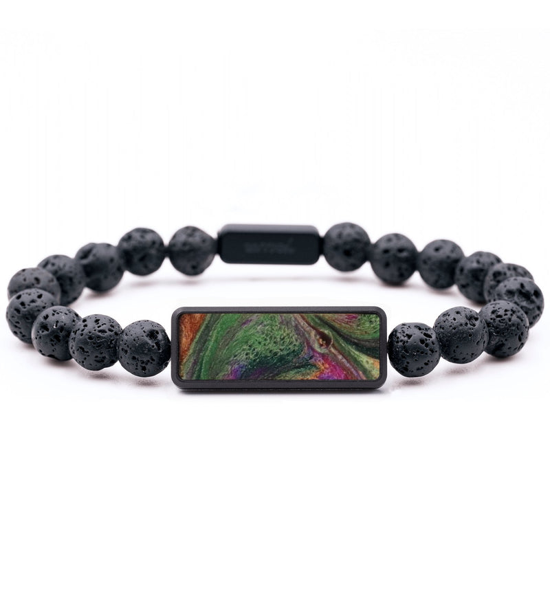 Lava Bead ResinArt Bracelet - Randal (Green, 799362)