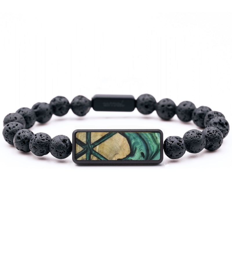 Lava Bead Wood Bracelet - Emiliano (Pattern, 799388)