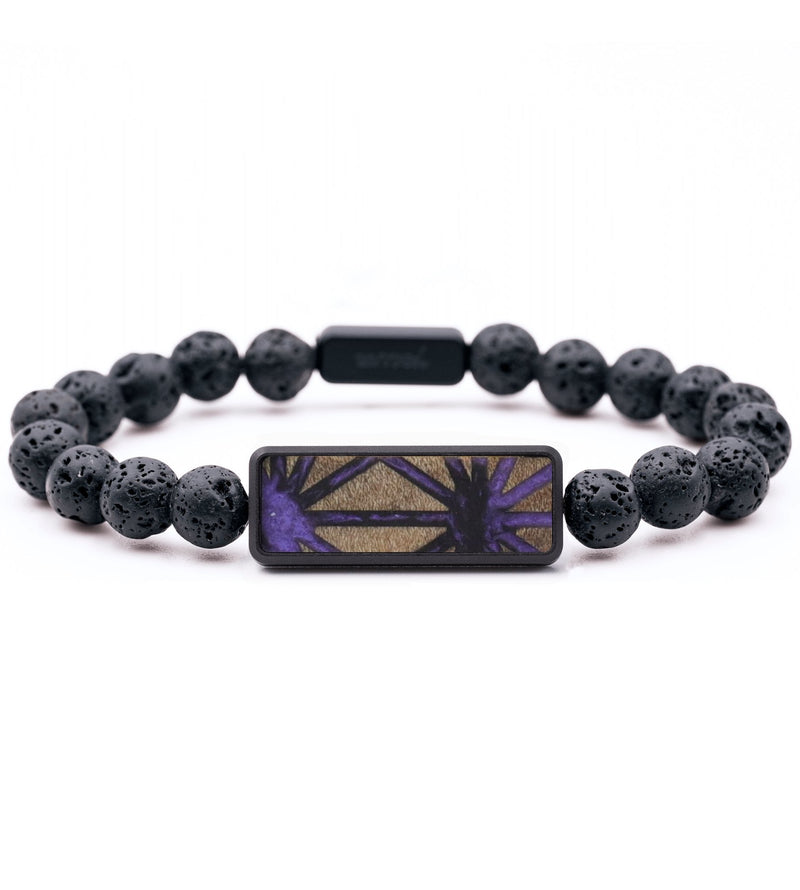 Lava Bead Wood Bracelet - Scarlett (Pattern, 799393)