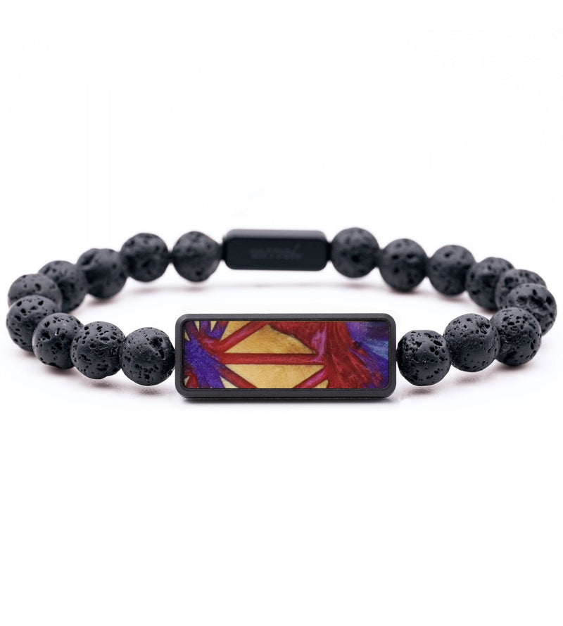 Lava Bead Wood Bracelet - Sally (Pattern, 799396)