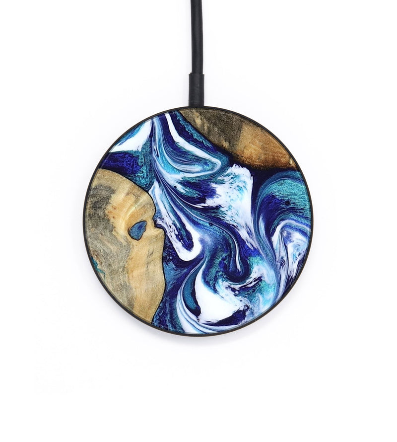 Circle Wood Wireless Charger - Donnell (Blue, 799398)