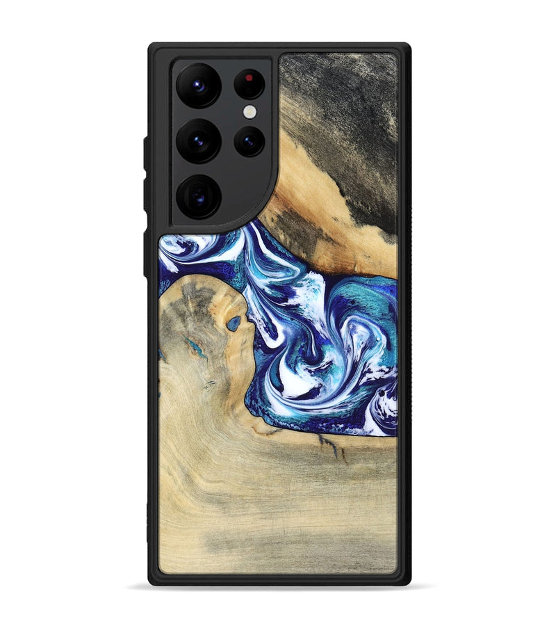 Galaxy S22 Ultra Wood Phone Case - Donnell (Blue, 799398)