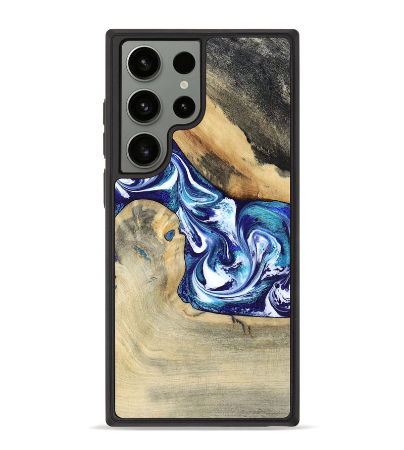 Galaxy S23 Ultra Wood Phone Case - Donnell (Blue, 799398)