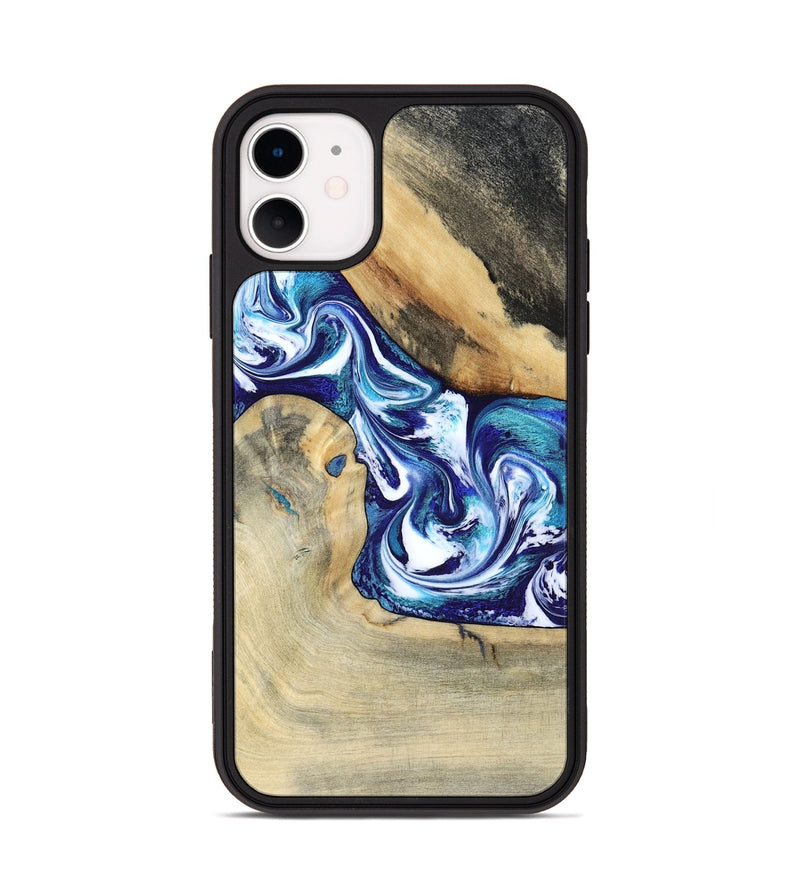 iPhone 11 Wood Phone Case - Donnell (Blue, 799398)
