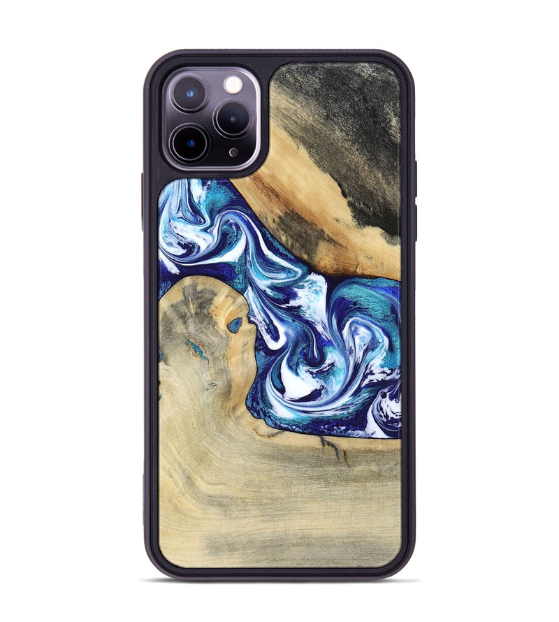 iPhone 11 Pro Max Wood Phone Case - Donnell (Blue, 799398)