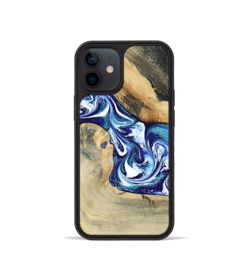 iPhone 12 mini Wood Phone Case - Donnell (Blue, 799398)