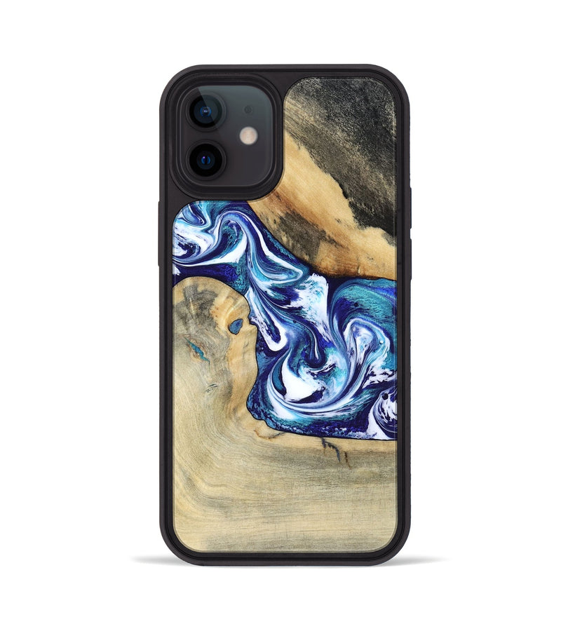 iPhone 12 Wood Phone Case - Donnell (Blue, 799398)
