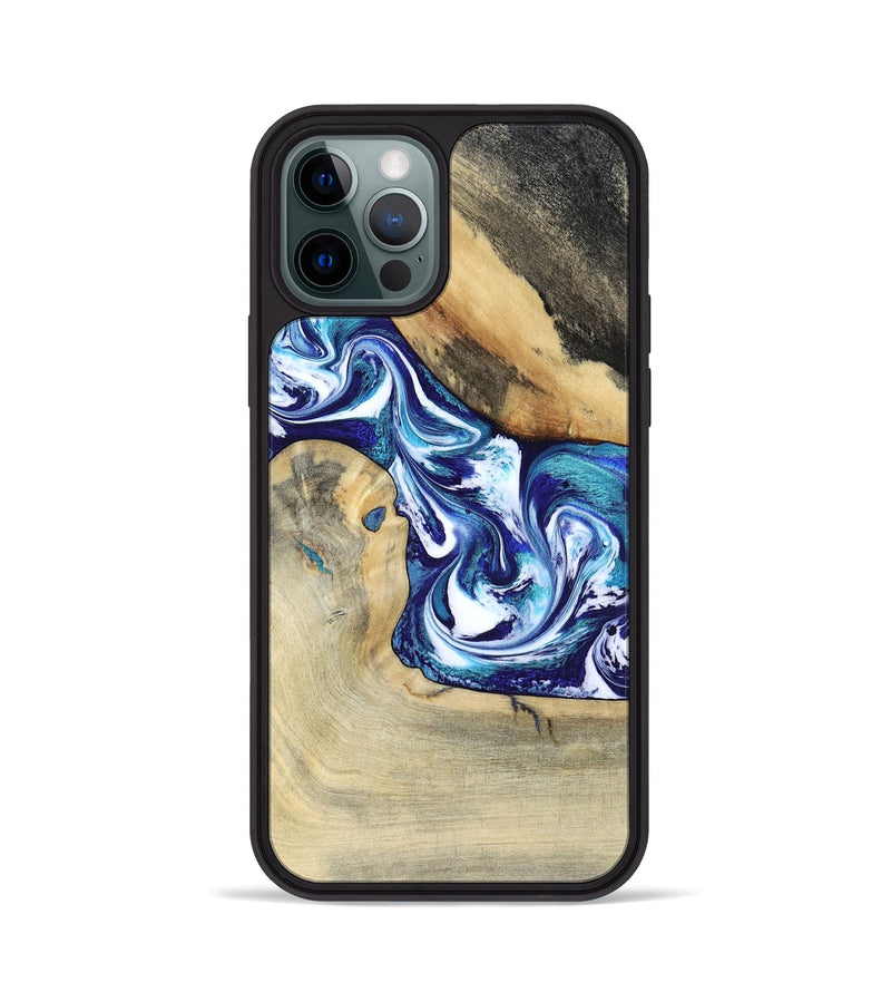 iPhone 12 Pro Wood Phone Case - Donnell (Blue, 799398)