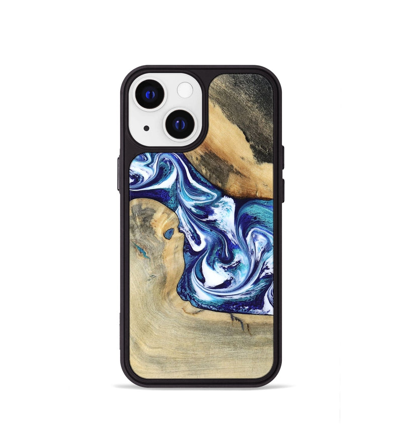 iPhone 13 mini Wood Phone Case - Donnell (Blue, 799398)