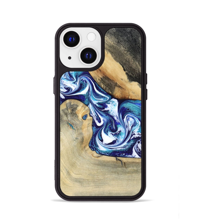 iPhone 13 Wood Phone Case - Donnell (Blue, 799398)
