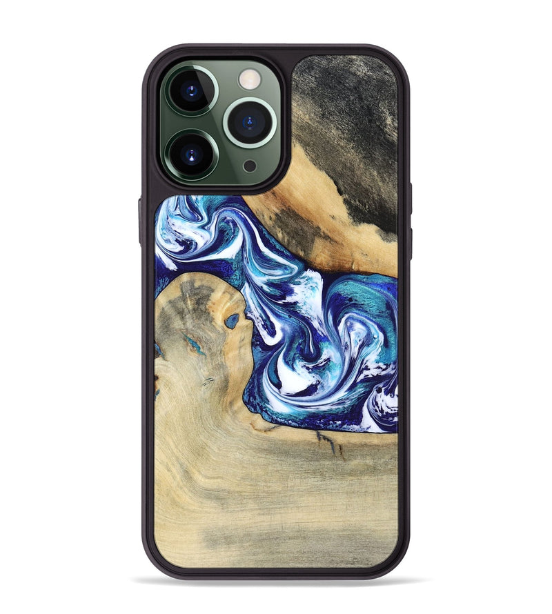 iPhone 13 Pro Max Wood Phone Case - Donnell (Blue, 799398)