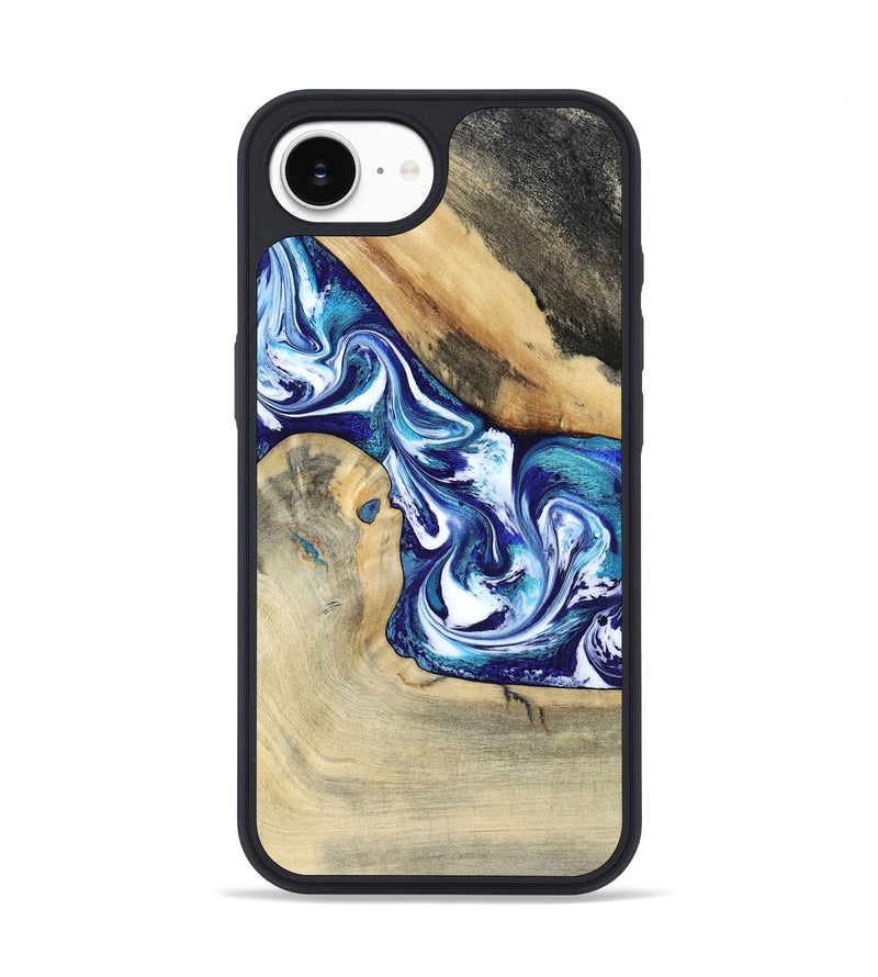 iPhone 16e Wood Phone Case - Donnell (Blue, 799398)