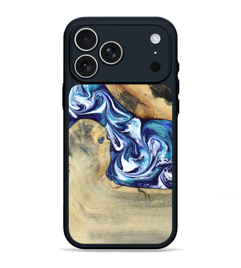 iPhone 17 Pro Max Wood Phone Case - Donnell (Blue, 799398)