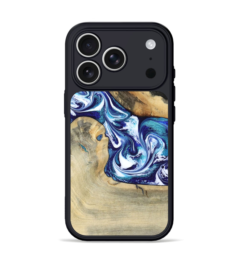 iPhone 17 Pro Wood Phone Case - Donnell (Blue, 799398)